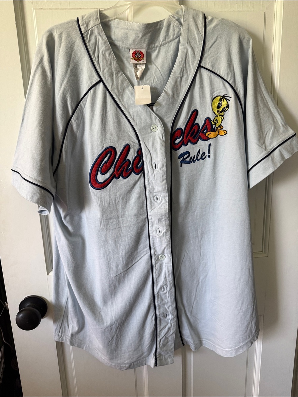 Warner Bros. Light Blue Tweety 'Chicks Rule' Baseball Jersey